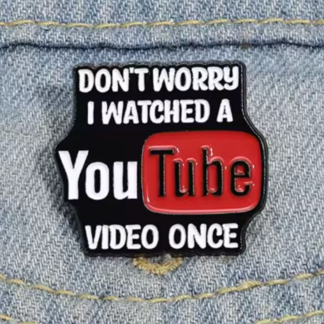 Funny Youtube Enamel Pin