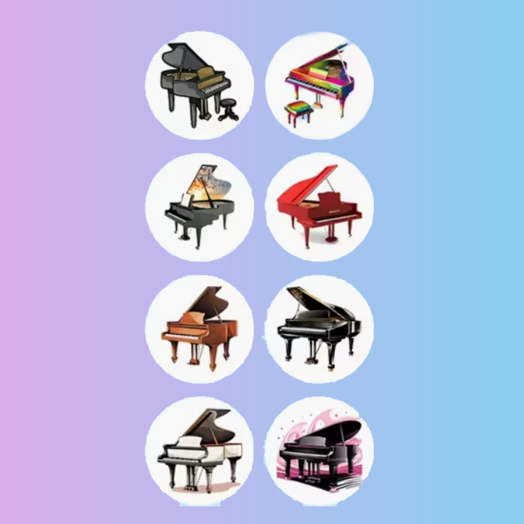 Piano Teacher - Piano Themed Stickers - Extra Large Roll (500 Pieces)