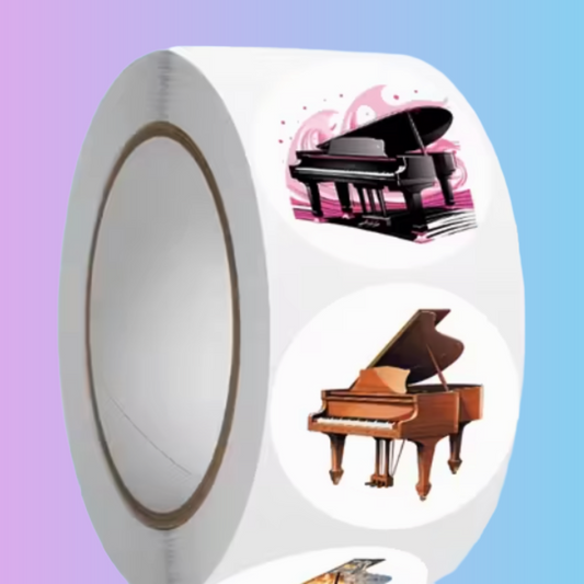 Piano Teacher - Piano Themed Stickers - Extra Large Roll (500 Pieces)