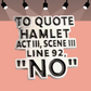 Theatre Humour - Funny Hamlet Enamel Pin