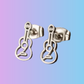 Mini Stud Guitar Earrings (Stainless Steel)
