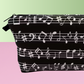 Black and White Sheet Music Theme Music Bag/Pencil Case (22.5cm x 13.5cm)