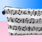 White Sheet Music Theme Music Bag/Pencil Case (22.5cm x 13.5cm)