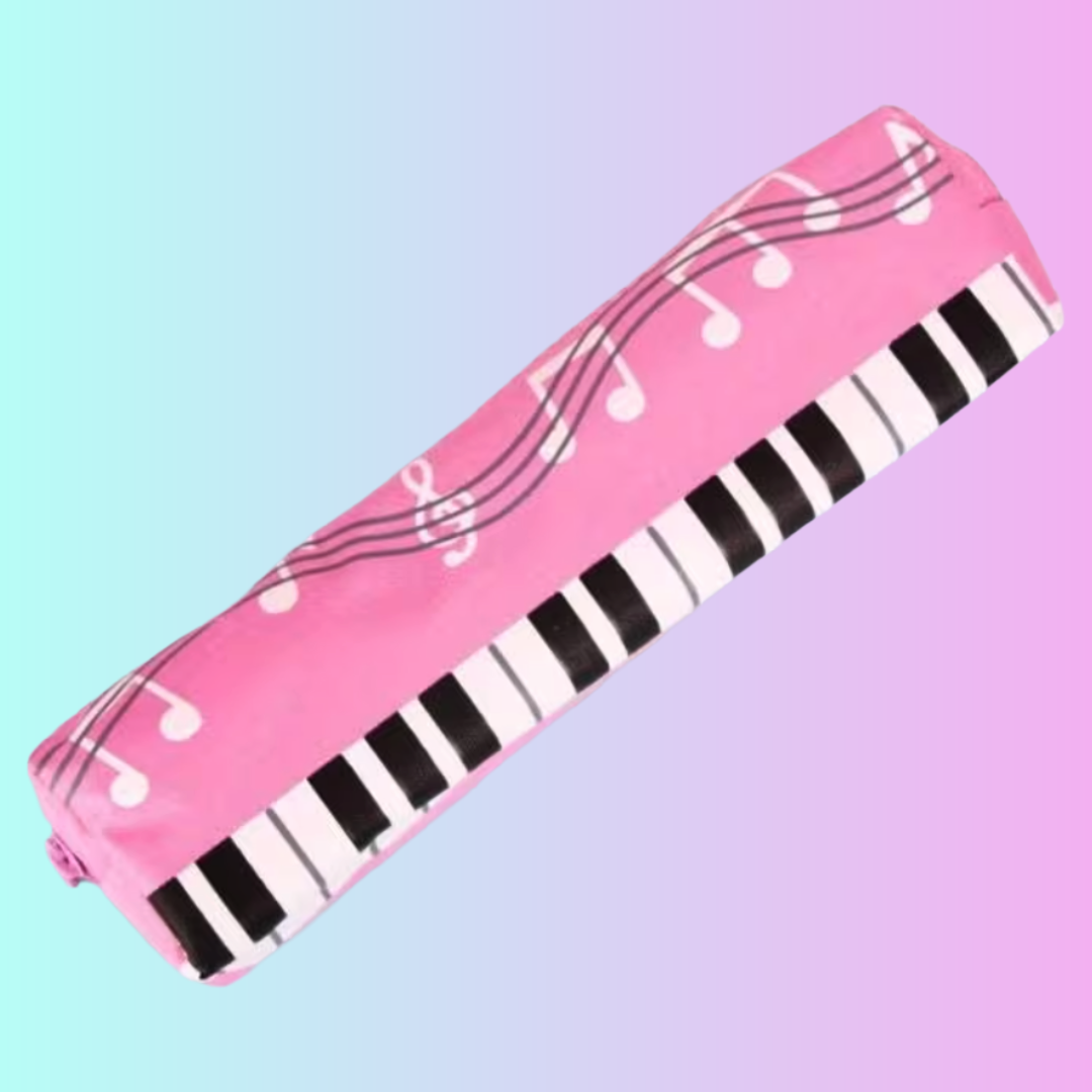 Pink Piano Keys Pencil Case