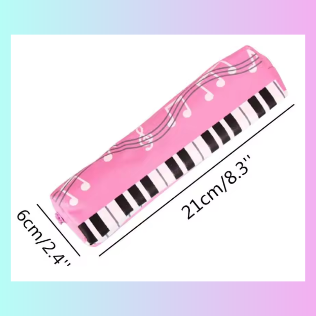 Pink Piano Keys Pencil Case