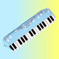 Light Blue Piano Keys Pencil Case