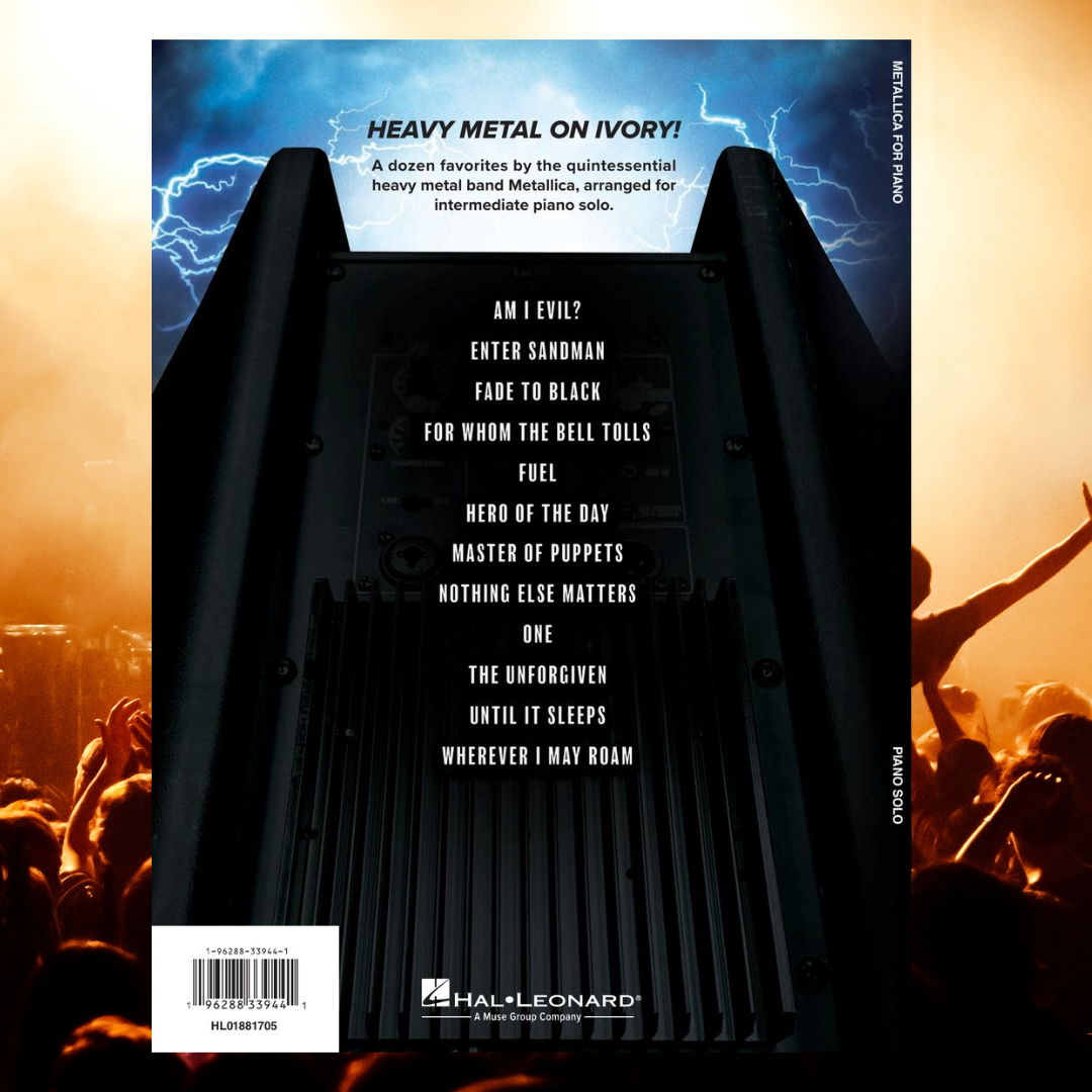 Metallica for Piano Songbook - New Release (12 Hit Songs)