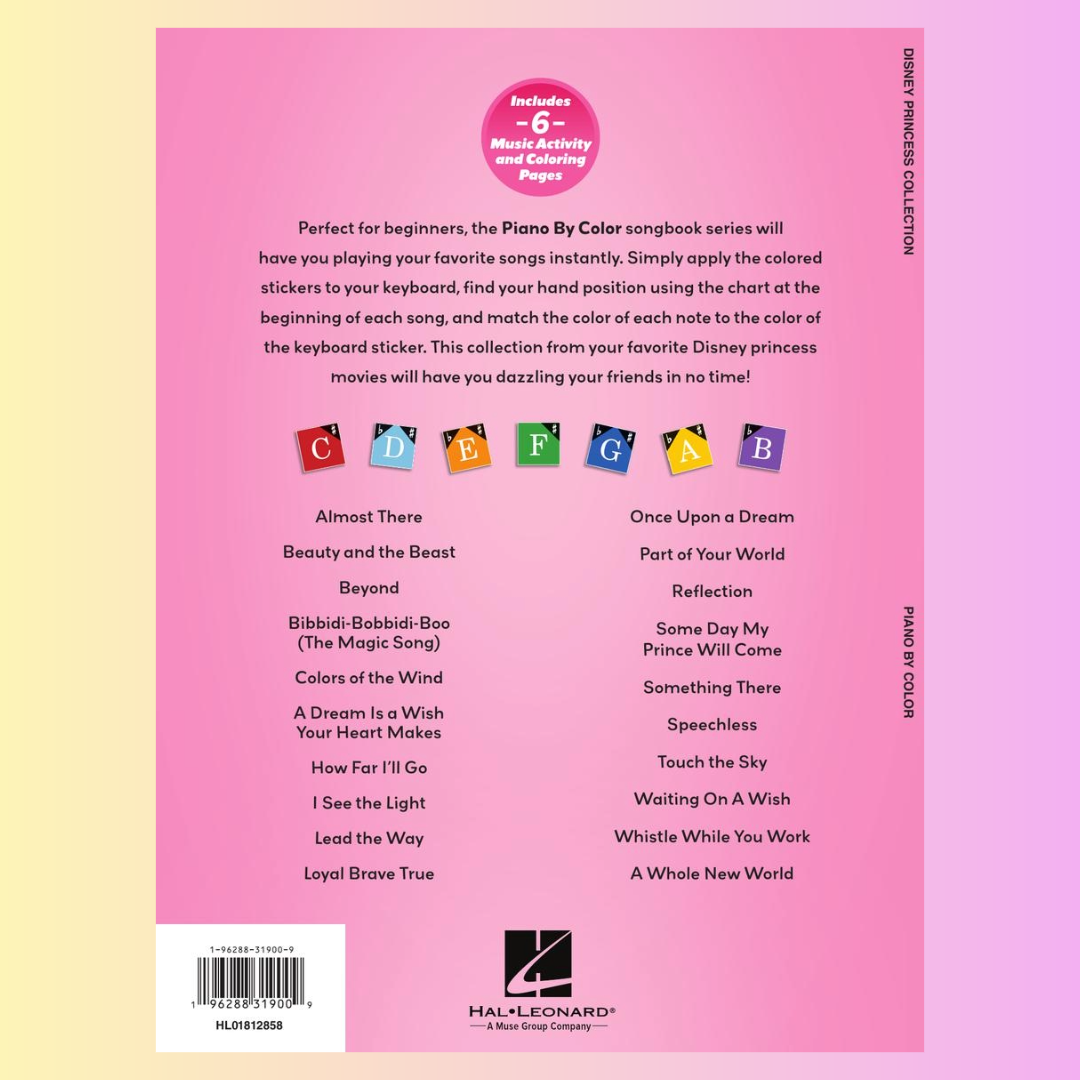 Piano by Color - Disney Princess Collection Songbook