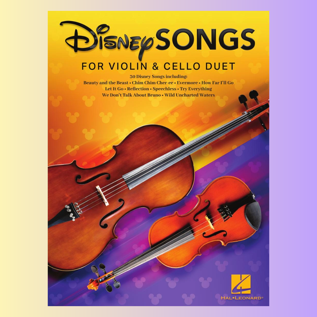 Disney Songs for Violin and Cello Duet Book (30 Songs)