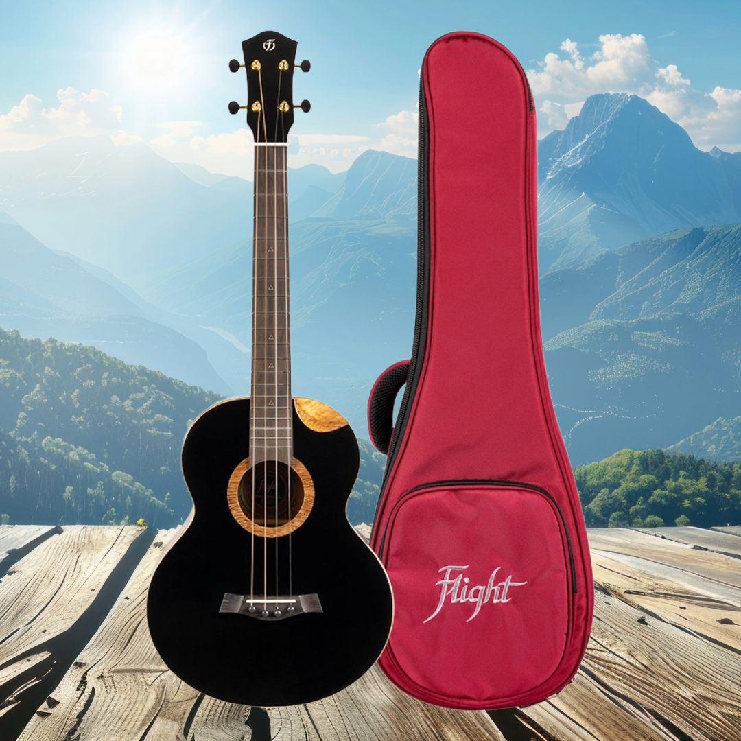 Flight Nora Steel String Baritone EQ-A with Deluxe Gig Bag - New in Australia - Very Limited Stock (4 Units Remaining)
