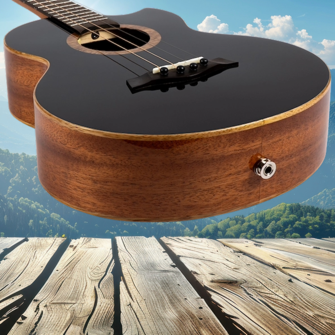Flight Nora Steel String Baritone EQ-A with Deluxe Gig Bag - New in Australia - Very Limited Stock (4 Units Remaining)