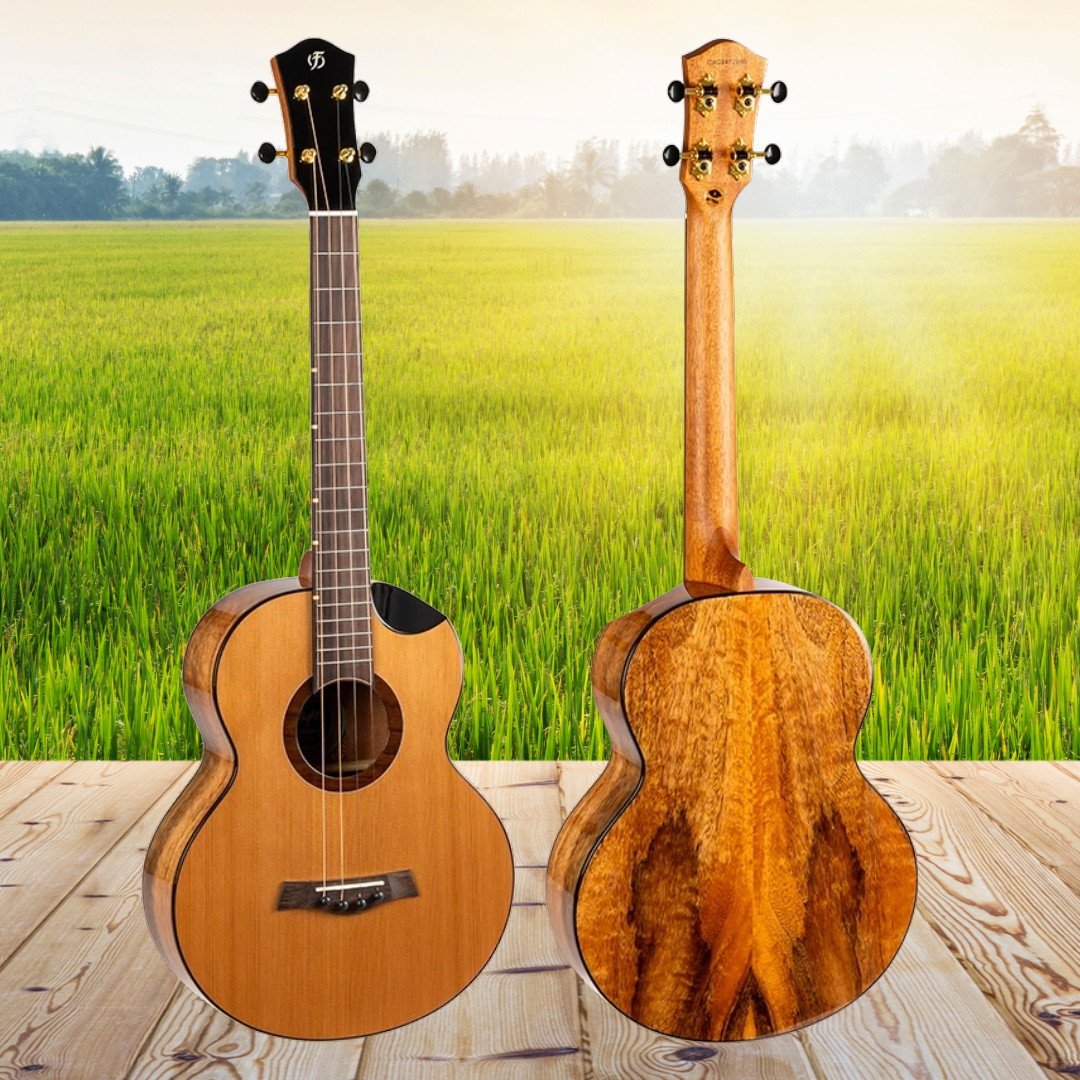 Flight Lily Steel String Baritone EQ-A with Deluxe Gig Bag - New in Australia - Very Limited Stock (5 Units Left)