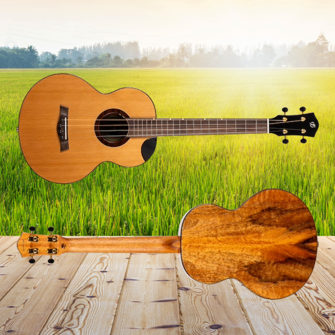 Flight Lily Steel String Baritone EQ-A with Deluxe Gig Bag - New in Australia - Very Limited Stock (5 Units Left)