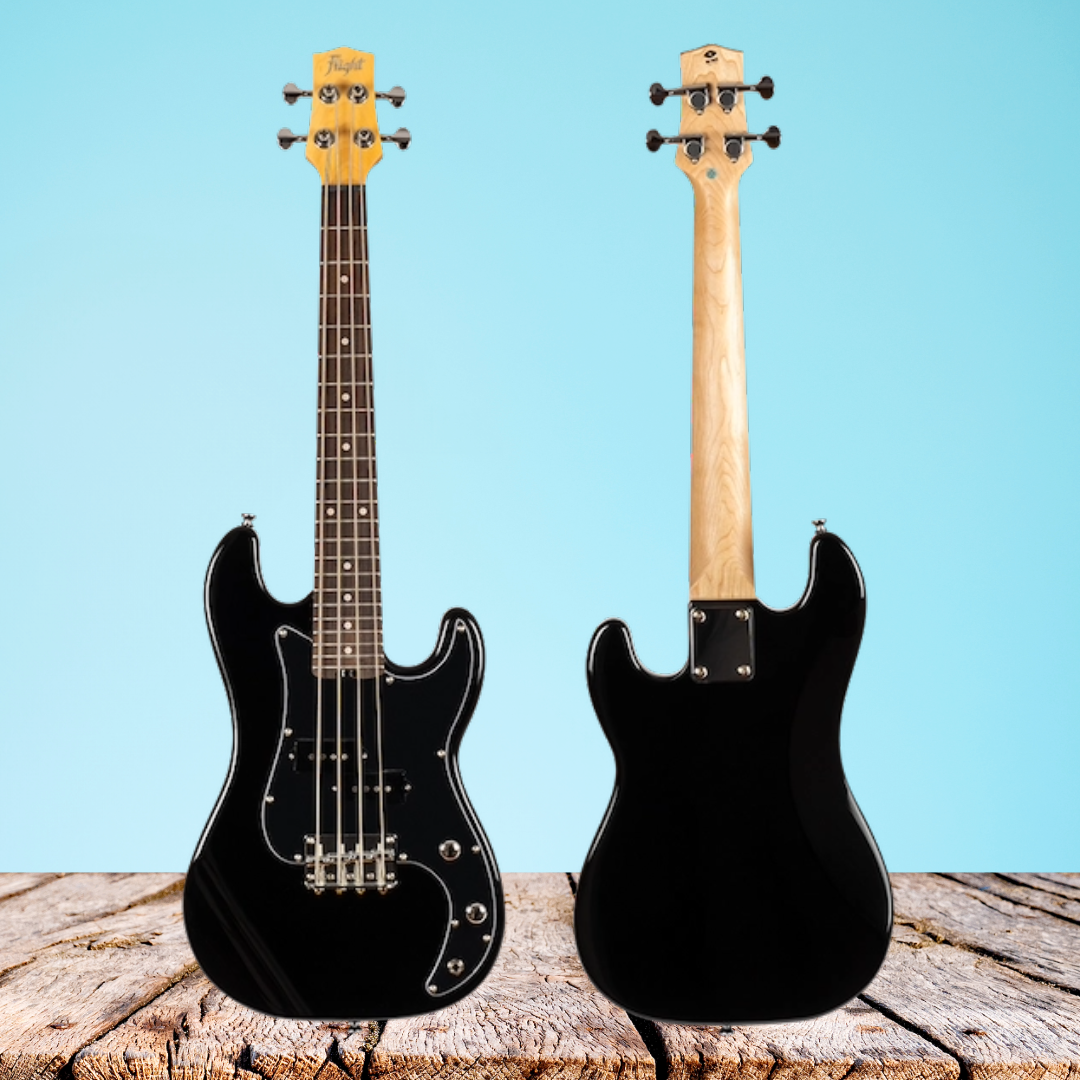 Flight Mini Bass Lite Bk Solid Body Ukulele  - New to Australia, Very Limited Stock - 3 Units Remaining