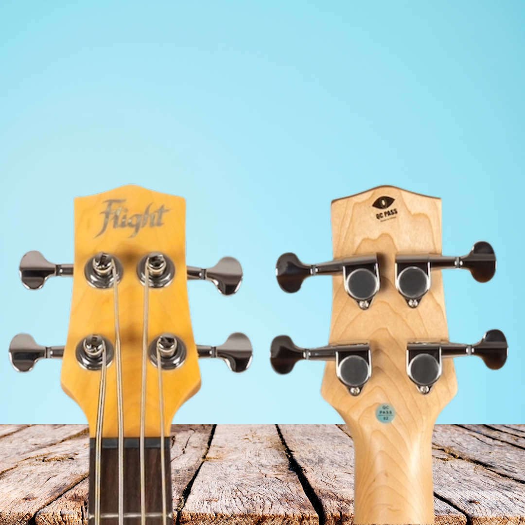 Flight Mini Bass Lite Bk Solid Body Ukulele  - New to Australia, Very Limited Stock - 3 Units Remaining