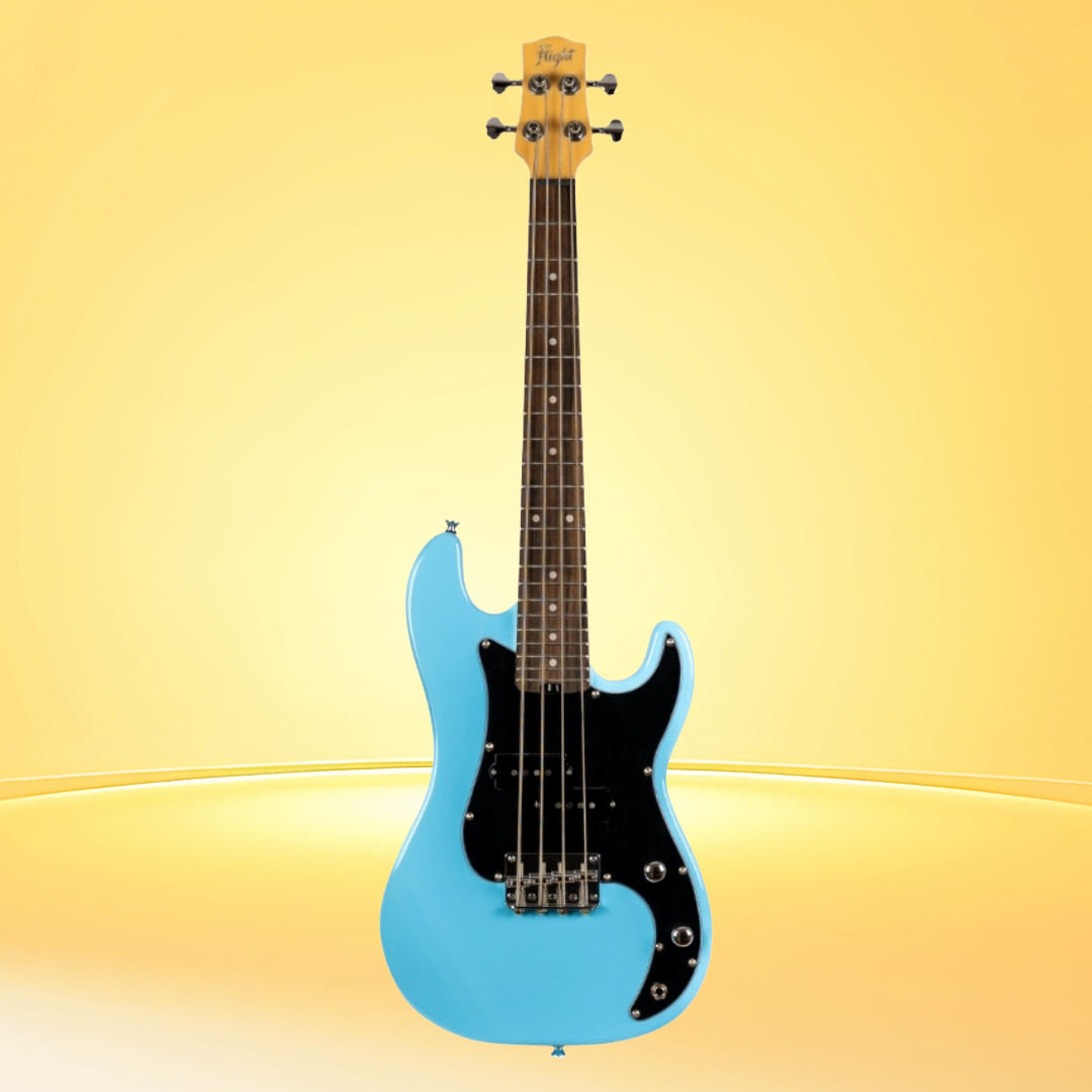 Flight Mini Bass Lite BL Blue Solid Body Ukulele  - New to Australia -Only 2 Left in Stock