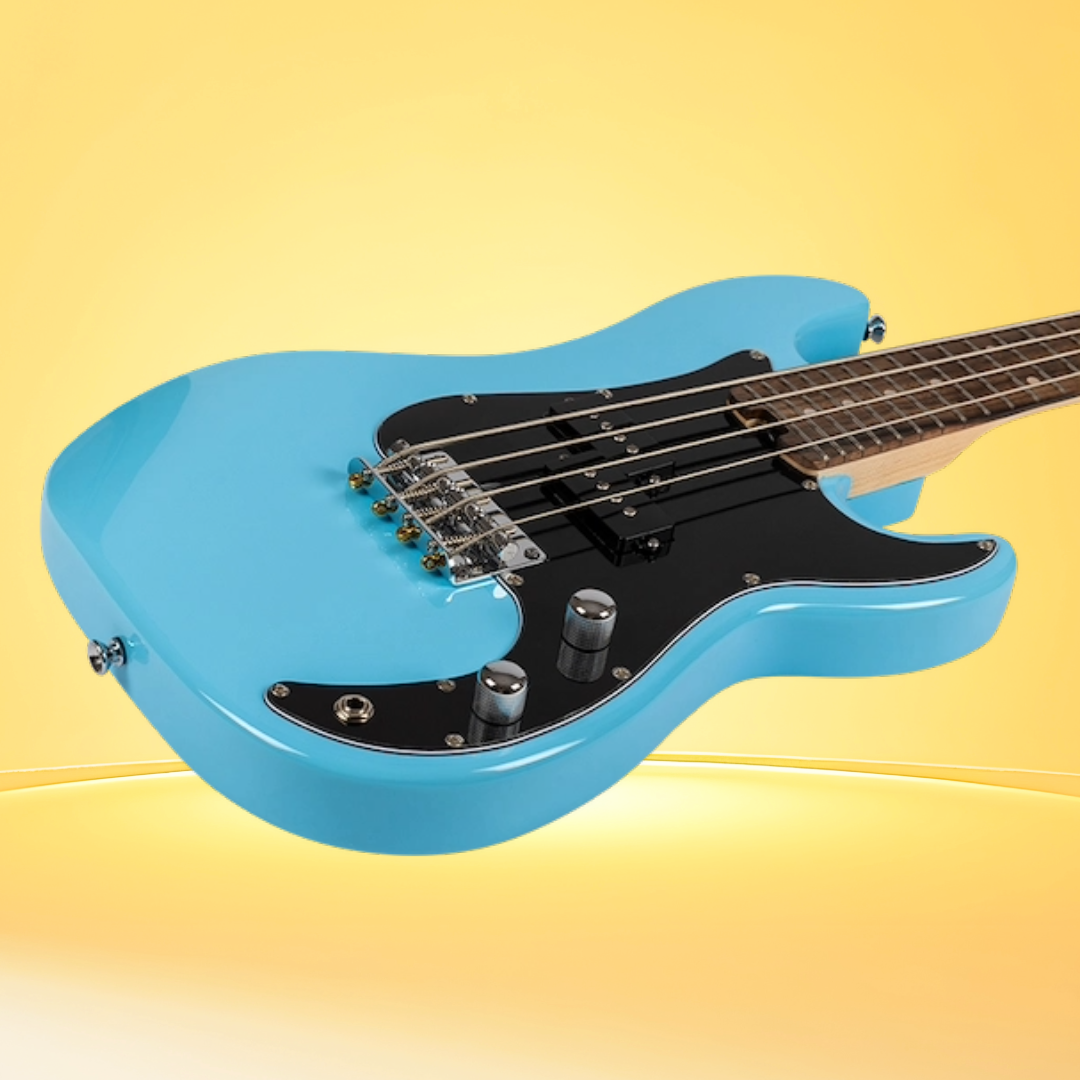 Flight Mini Bass Lite BL Blue Solid Body Ukulele  - New to Australia -Only 2 Left in Stock