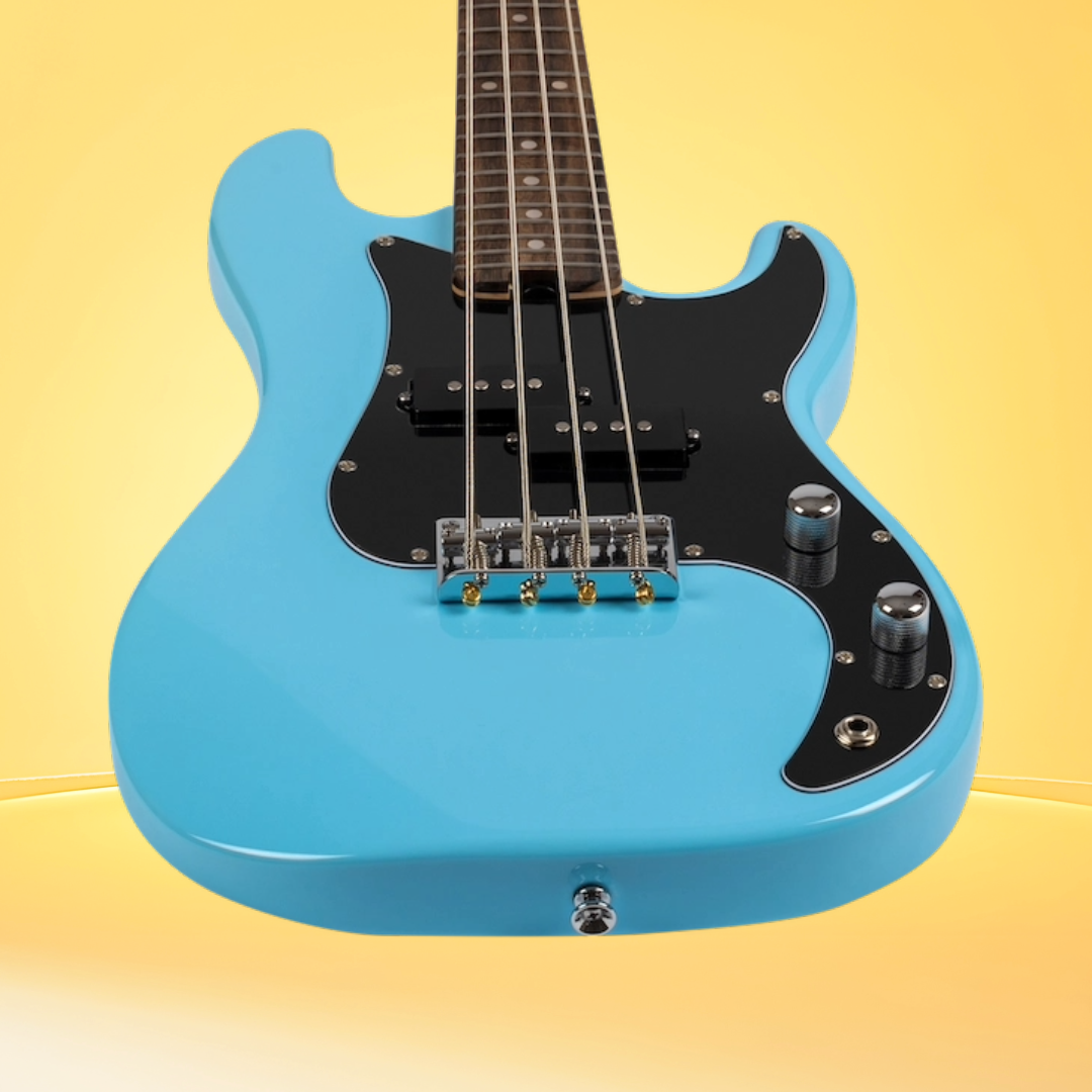 Flight Mini Bass Lite BL Blue Solid Body Ukulele  - New to Australia -Only 2 Left in Stock