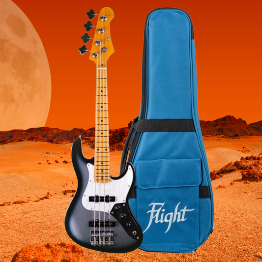 Flight Mini JB Bass Moonburst Solid Body Ukulele with Deluxe Gig Bag - Coming Soon