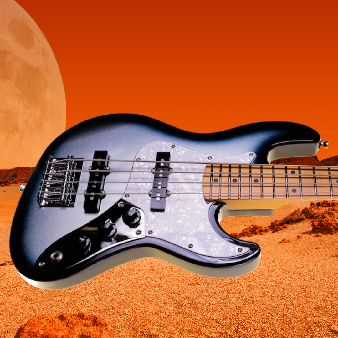 Flight Mini JB Bass Moonburst Solid Body Ukulele with Deluxe Gig Bag - Coming Soon