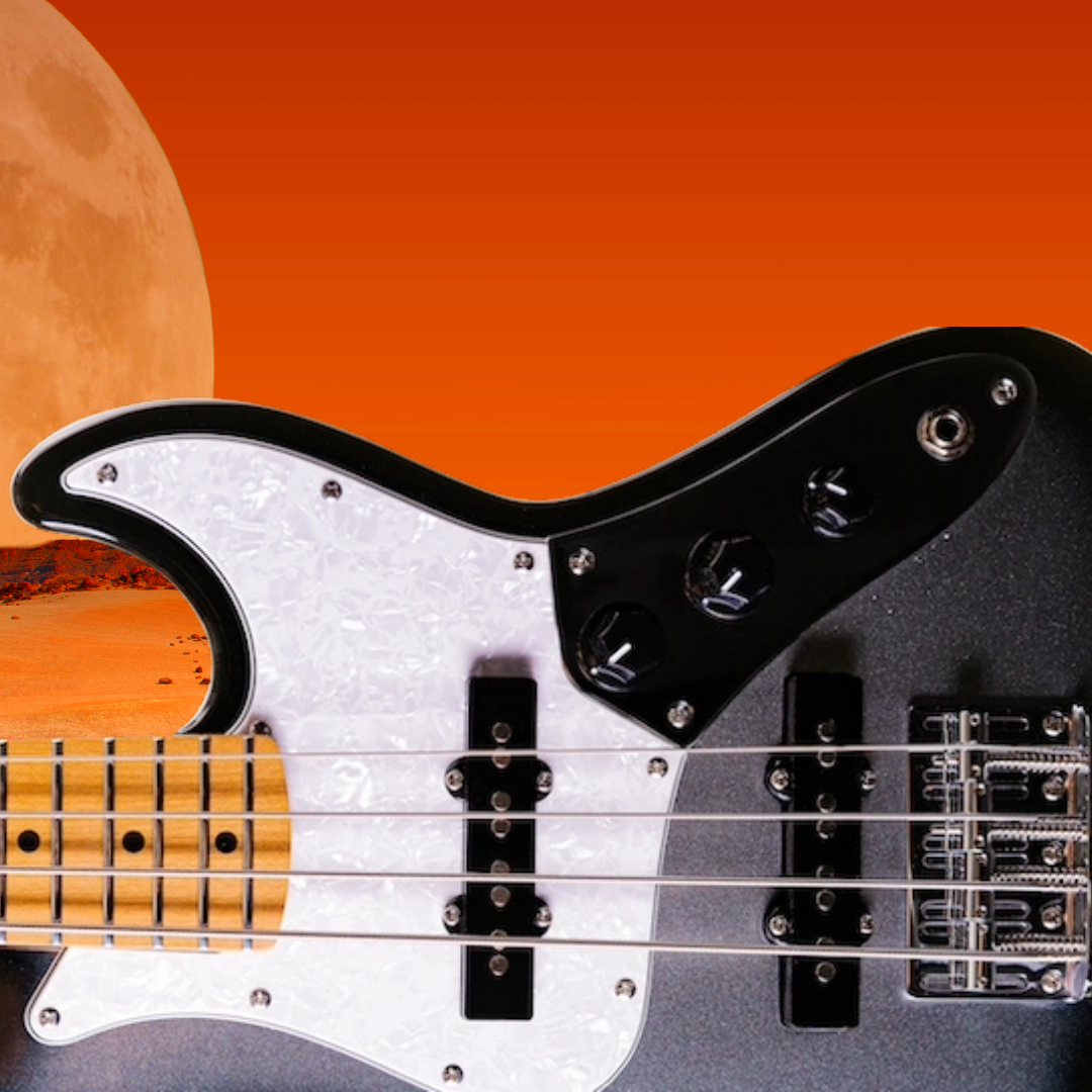 Flight Mini JB Bass Moonburst Solid Body Ukulele with Deluxe Gig Bag - Coming Soon