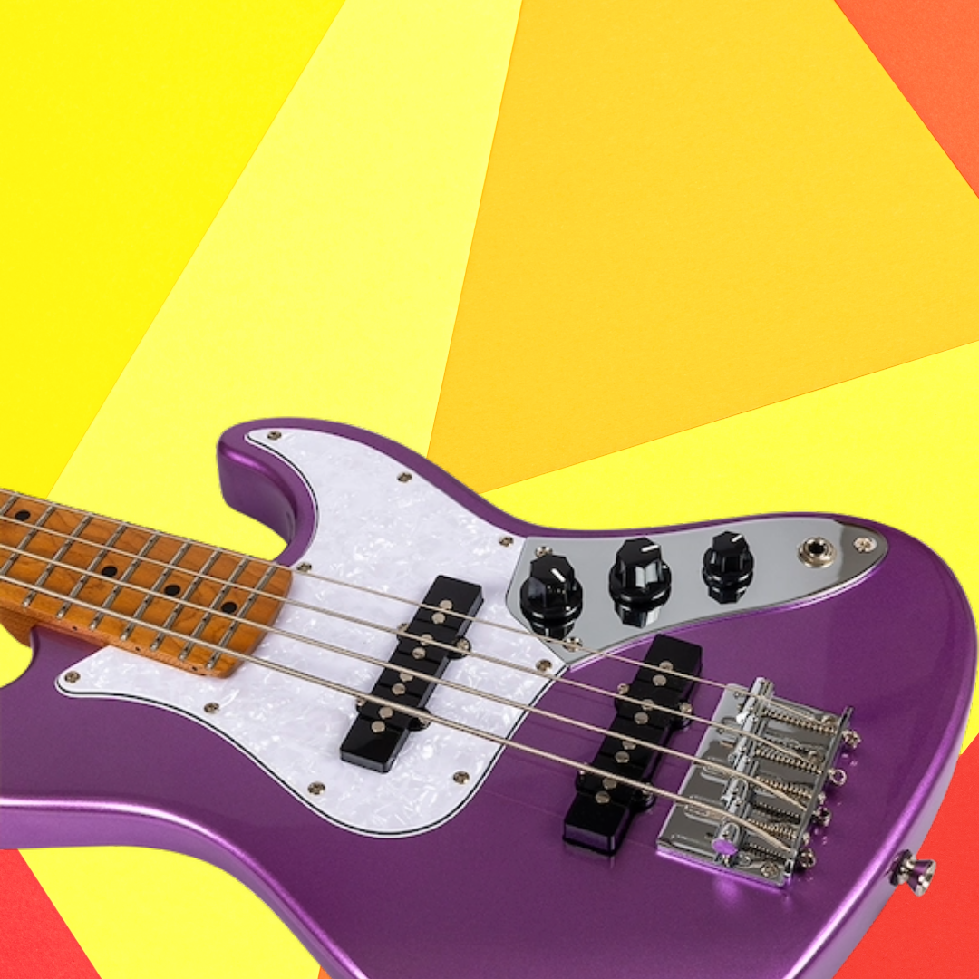 Flight Mini JB Bass Purple Solid Body Ukulele with Deluxe Gig Bag - Coming Soon