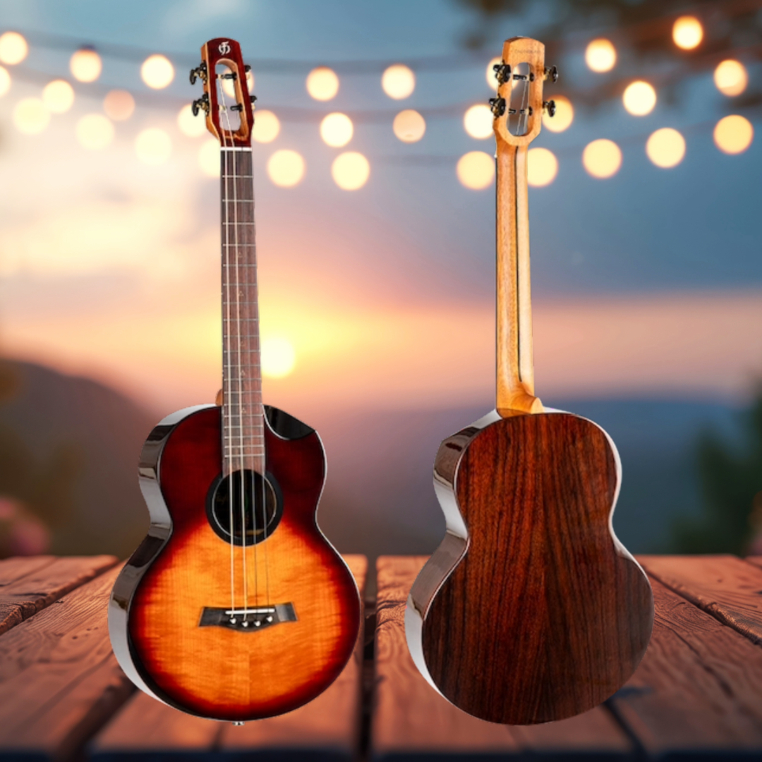 Flight Navigator EQ-A Baritone Solid Body Ukulele with Deluxe Gig Bag - New in Australia - Limited Stock (6 Units Remaining)