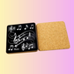 Music Note Coasters Pack Of 4 (Black)