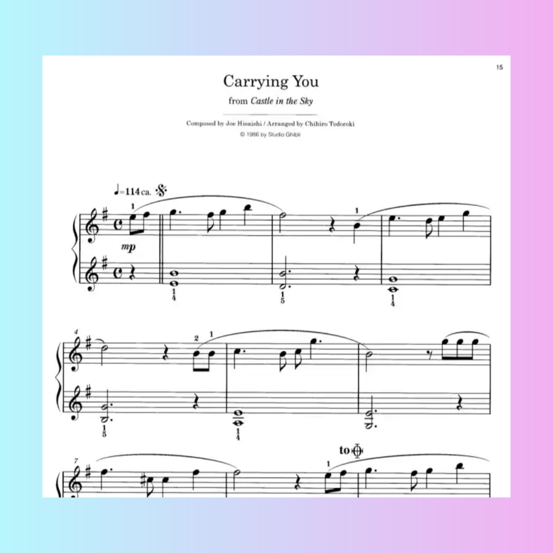 Studio Ghibli Recital Repertoire Volume 1 - Intermediate Piano Book