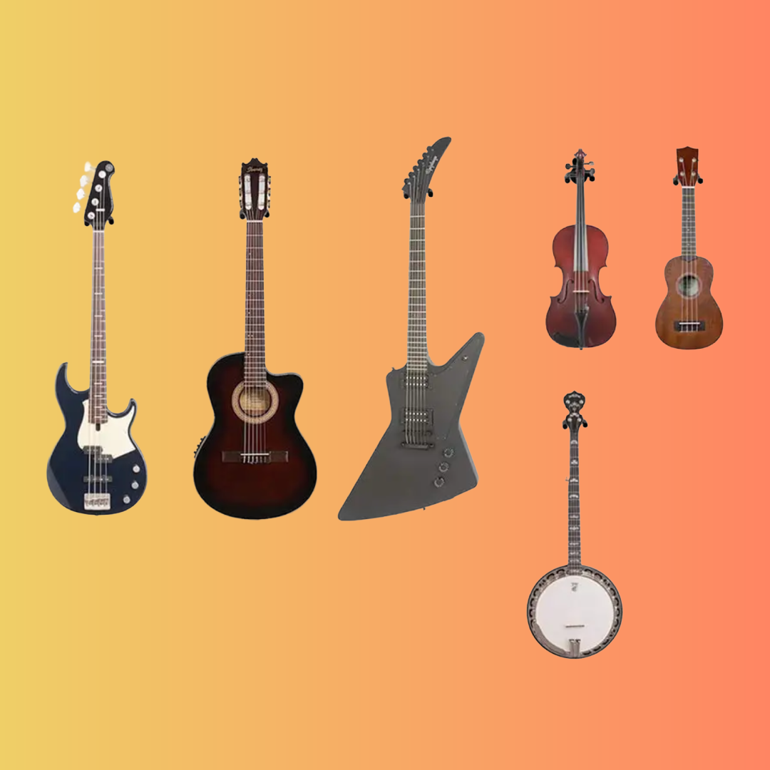 MW Guitar Wall Mounted Hanger - Black (Suitable for All Guitars, Bass, Banjos etc)