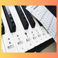 Black & White Keyboard Note Labels Stickers Set (For Beginners)