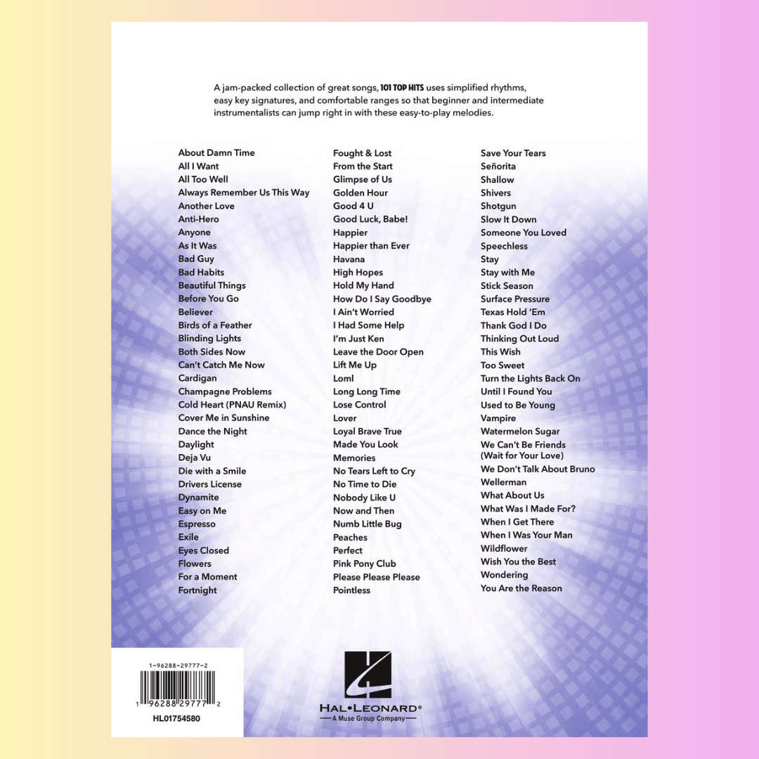 101 Top Hits For Trumpet Songbook (New 2025 Release)