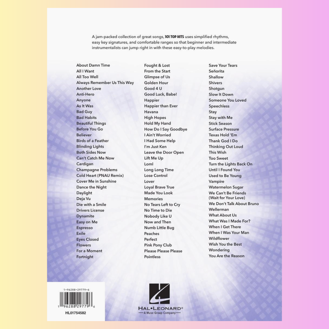 101 Top Hits For Trombone Songbook (New 2025 Release)