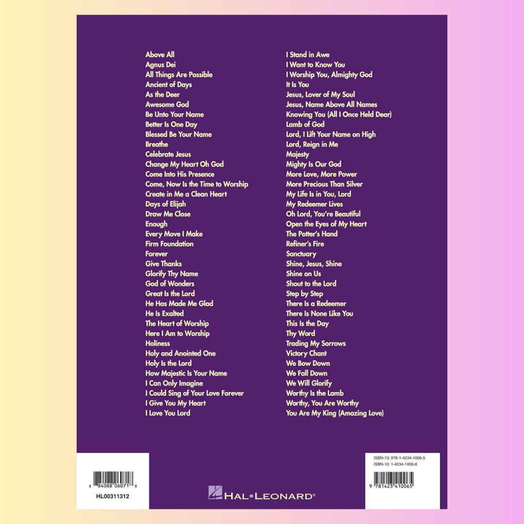 Best Praise And Worship Songs Ever Songbook Easy Piano (70 Songs)