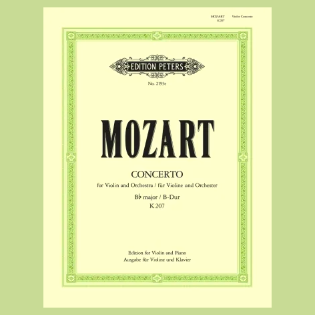 Mozart - Concerto No 1 B Flat Major K 207 Violin with Piano Accompaniment