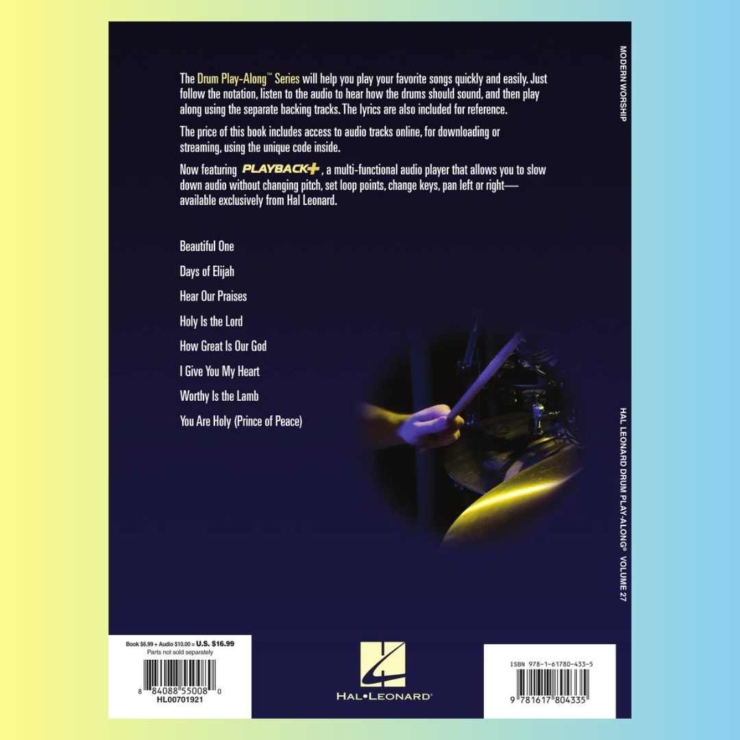 Modern Worship Drum Play Along Volume 27 Book/Ola