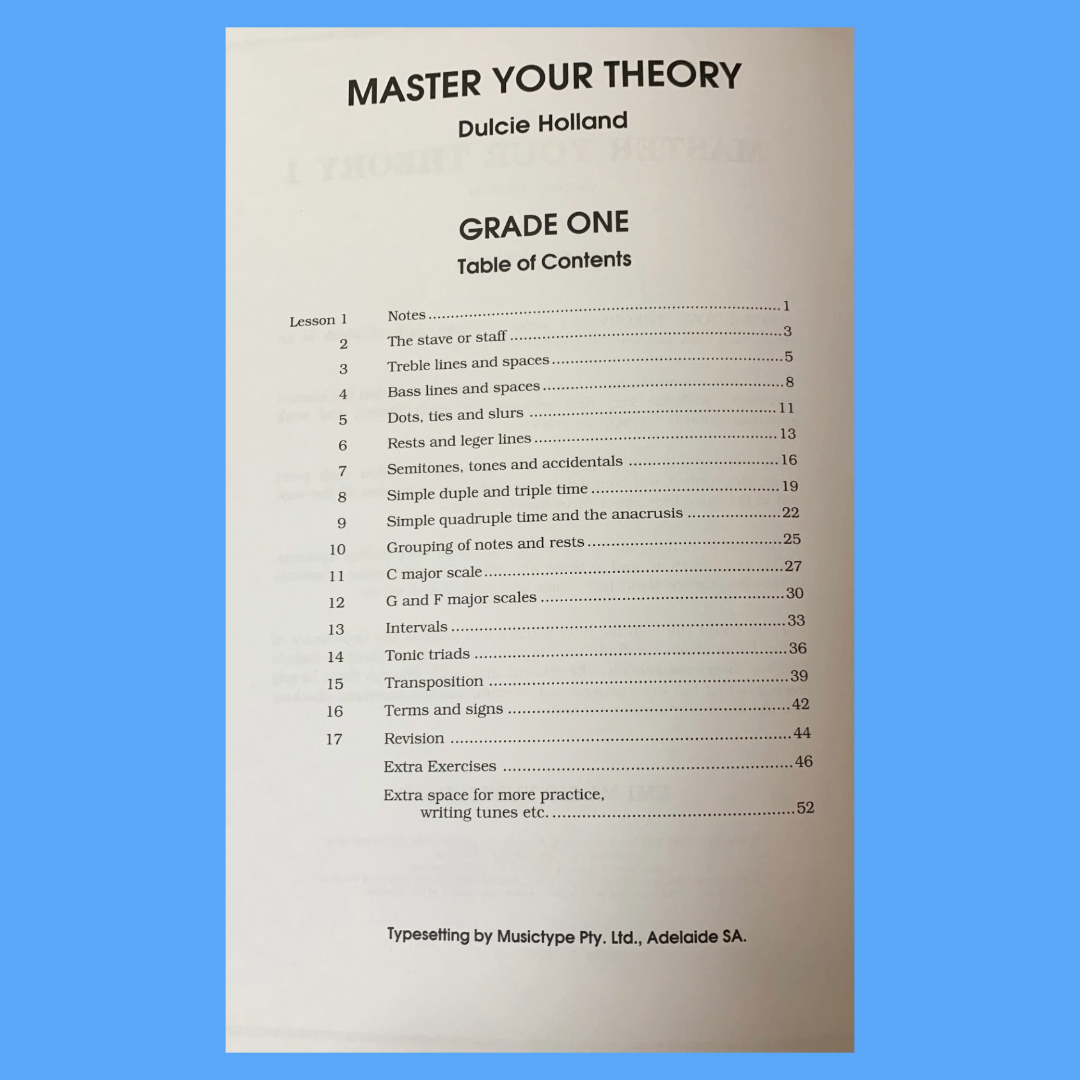 Master Your Theory - Grade 1 Yellow Book MYT (Revised Edition)