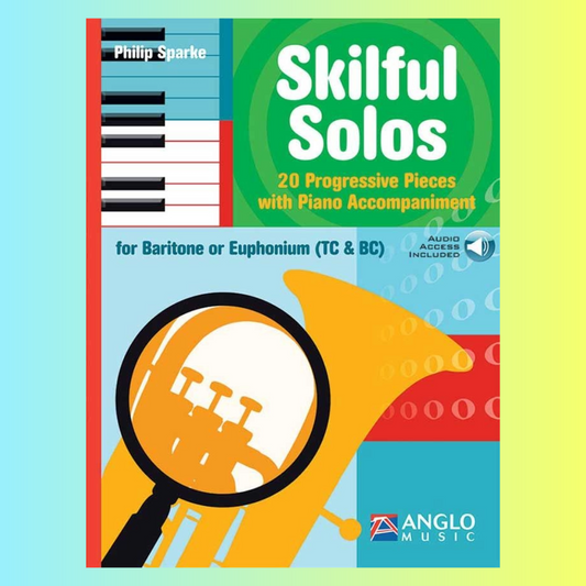 Philip Sparke - Skilful Solos for Baritone or Euphonium (TC & BC) Book/Ola (20 Progressive Pieces)