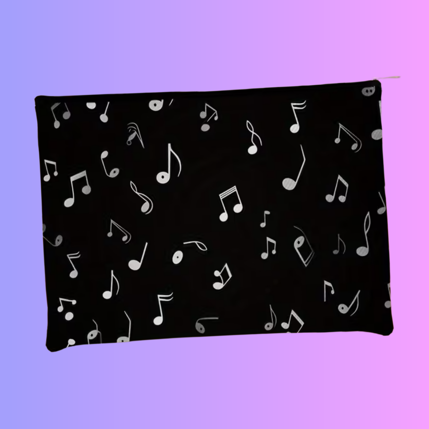 Black and White Music Note Music Bag/Pencil Case (22.5cmx16.5cm)
