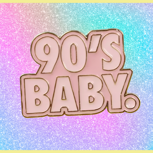 90's Baby Enamel Pin (Pink) 3.0cm x 2.2cm