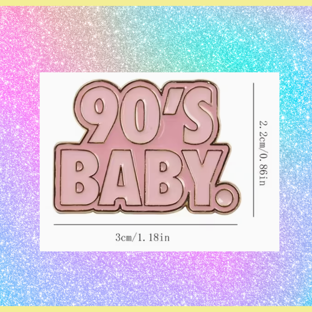 90's Baby Enamel Pin (Pink) 3.0cm x 2.2cm