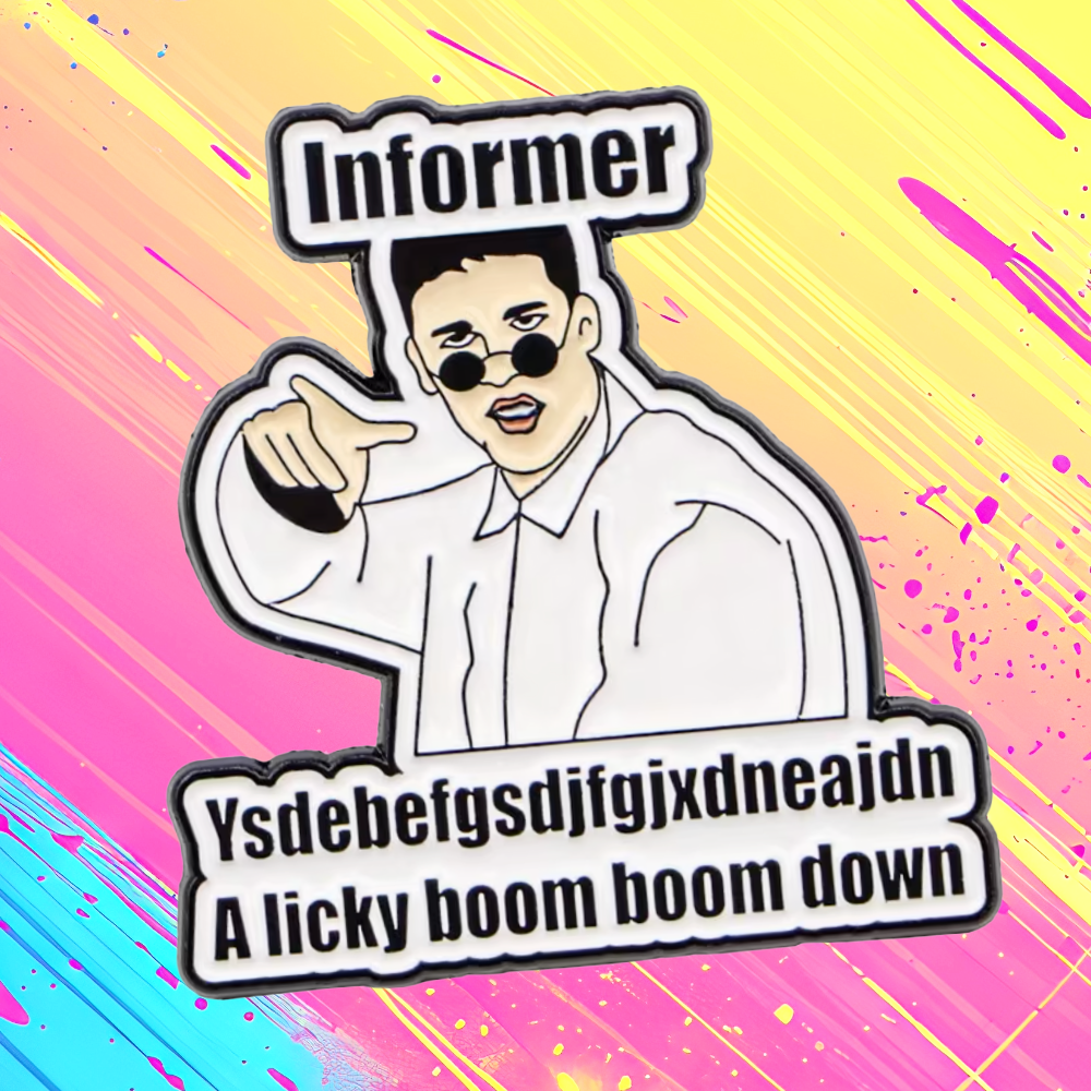 Snow - Informer Funny 90's Hip Hop Enamel Pin - 3.1cm x 3.3cm
