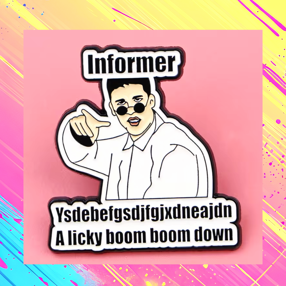 Snow - Informer Funny 90's Hip Hop Enamel Pin - 3.1cm x 3.3cm