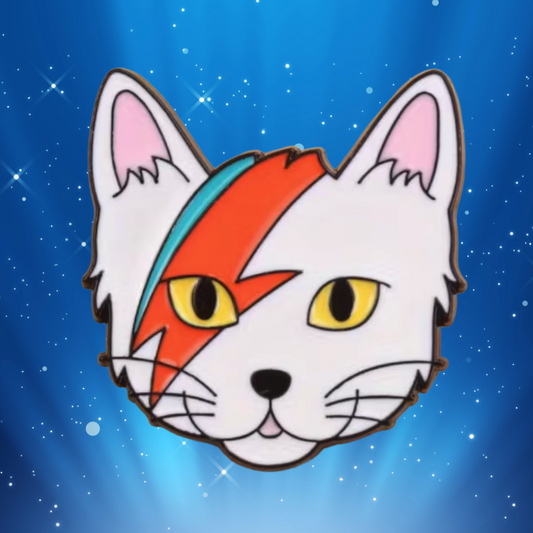 Ziggy Star Cat Enamel Pin -2.8cm x 2.8cm