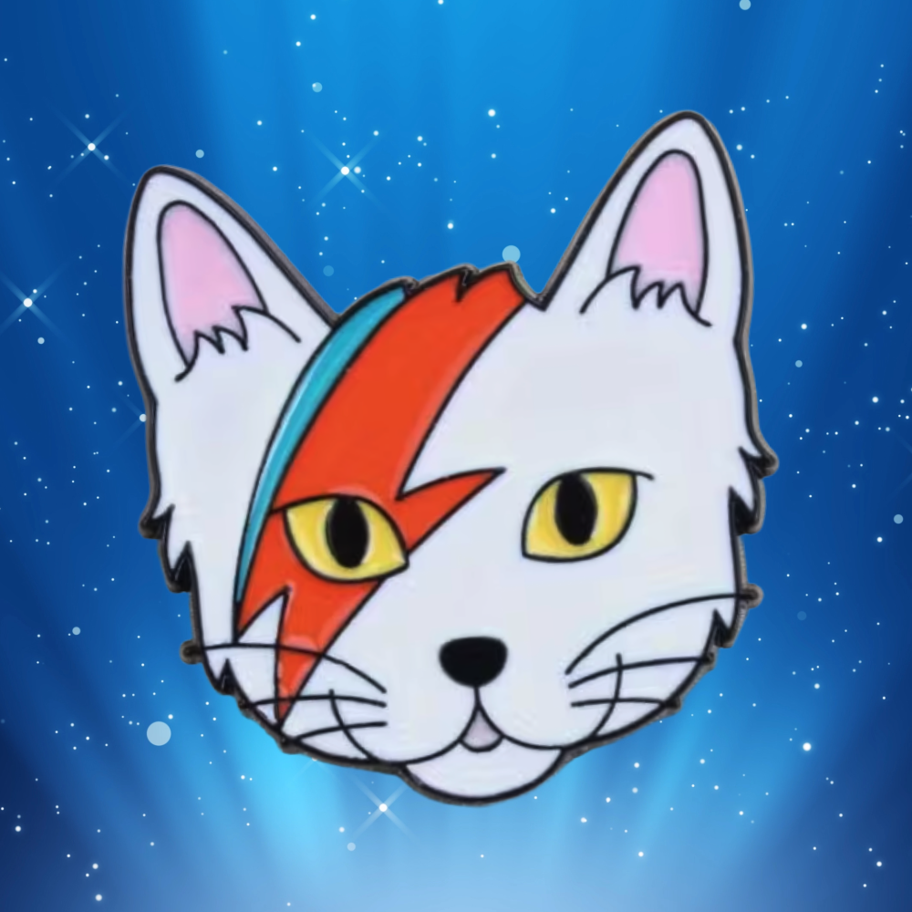 Ziggy Star Cat Enamel Pin -2.8cm x 2.8cm
