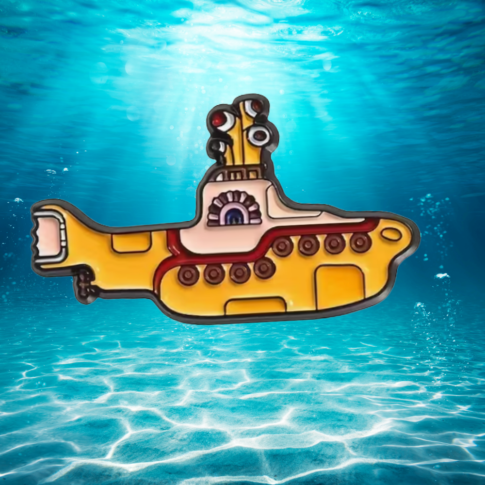 Yellow Submarine Enamel Pin -3.41cm x 2.1cm