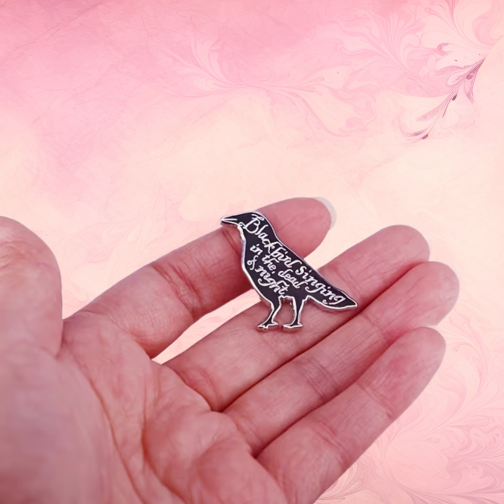 Blackbird Singing Enamel Pin -2.5cm x 3.0cm