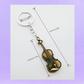 Vintage Copper Violin Keyring (11cm x 3.0cm)