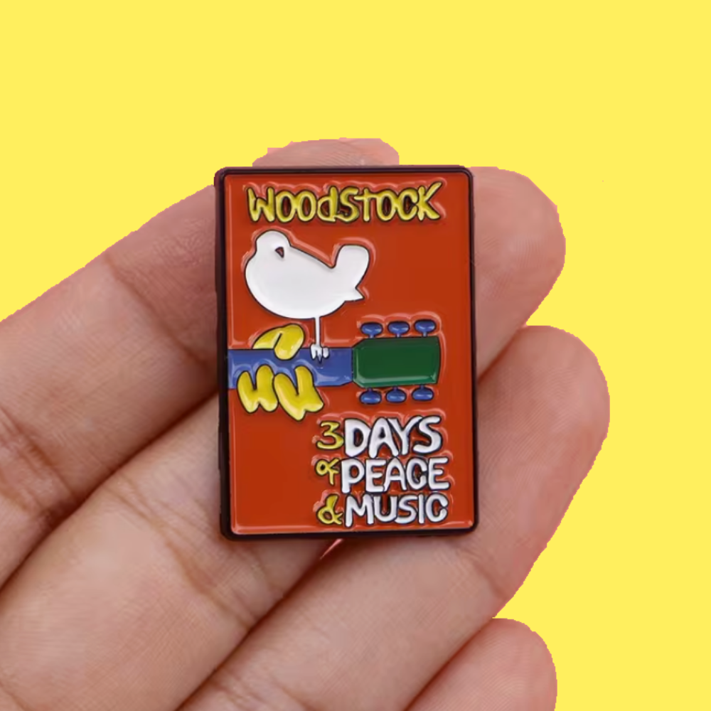 Vintage Woodstock Poster- Enamel Pin -3.3cm x 2.3cm