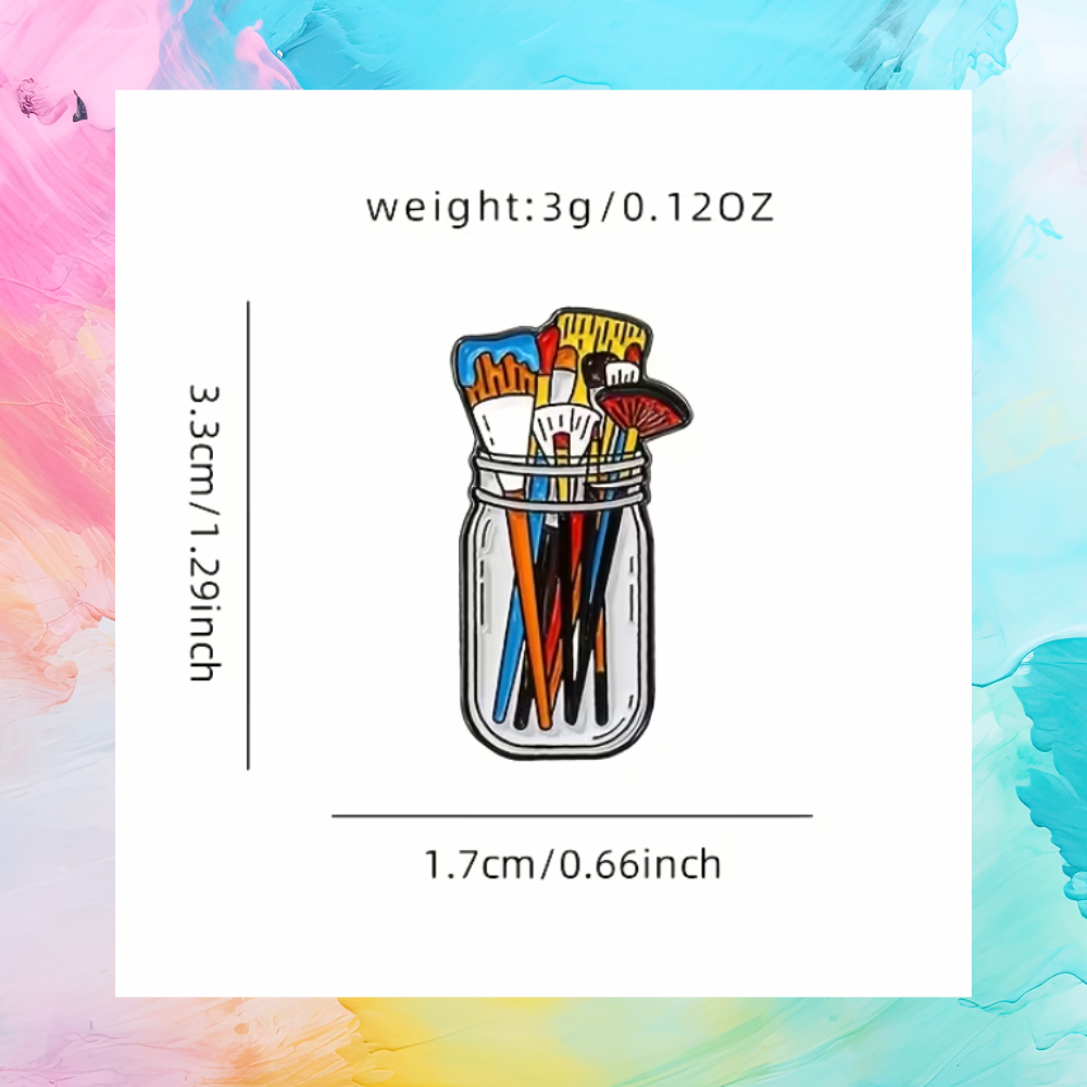Artist Brushes- Enamel Pin -3.3cm x 1.7cm